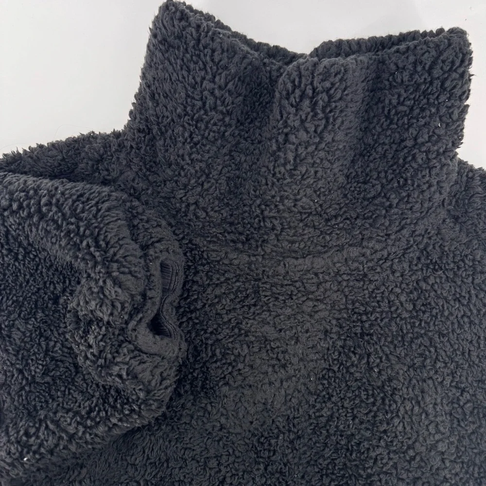 Lululemon Warm Restore Sherpa Pullover Women XS/S Black Funnel‎ Neck Relaxed